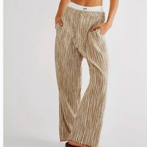 NWT Free People Marta Yarn Dyed Striped Pants. Size 2